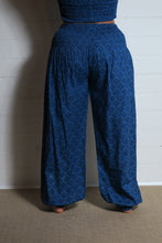 Load image into Gallery viewer, Buy now online, Emma&#39;s Emporium peacock Genie trousers, cotton loose fit trousers in Indian peacock print. Emma&#39;s Emporium online store, ethical alternative women&#39;s fashion; hippie festival clothing and accessories, ethically sourced from India.
