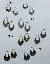 Load image into Gallery viewer, Earrings - Brass/White Metal - SMALL SIZE
