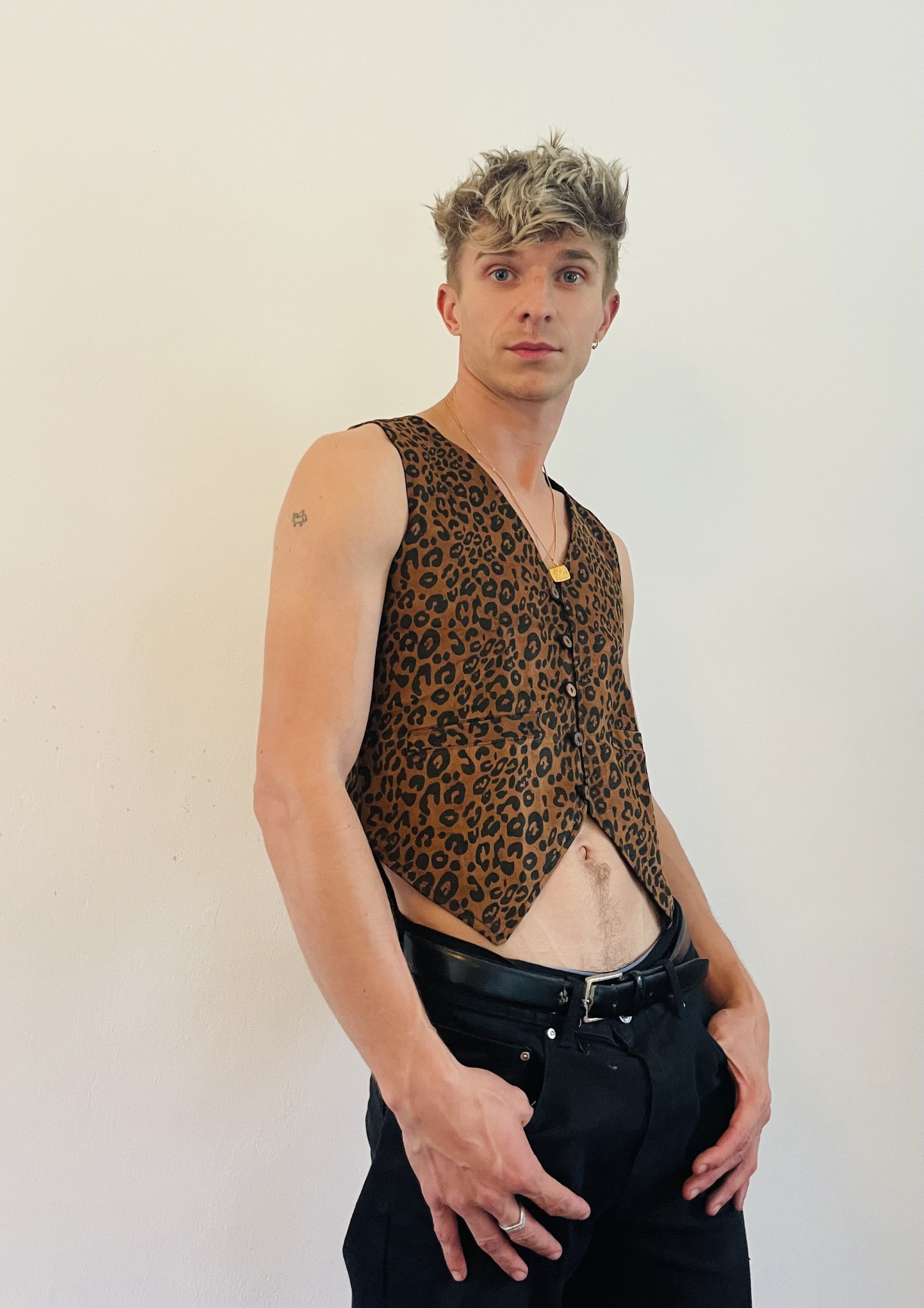 Emma s Emporium Unisex Leopard Waistcoat Emma s Emporium Clothing